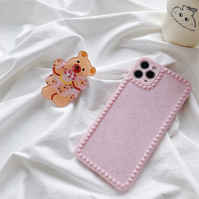 Ốp Điện Thoại Màu Hồng In Hình Gấu Hoạt Hình Có Giá Đỡ Cho Iphone 11pro Max | BigBuy360 - bigbuy360.vn