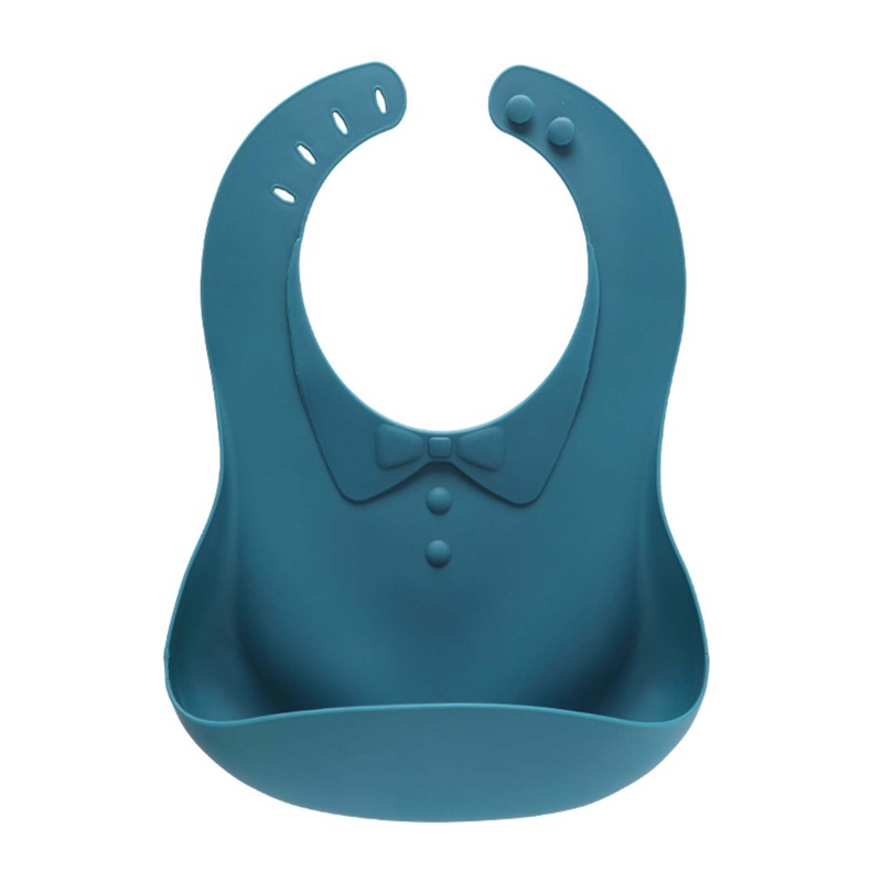 Yếm Ăn Bằng Silicon Mềm Màu Trơn Dễ Thương Cho Bé
