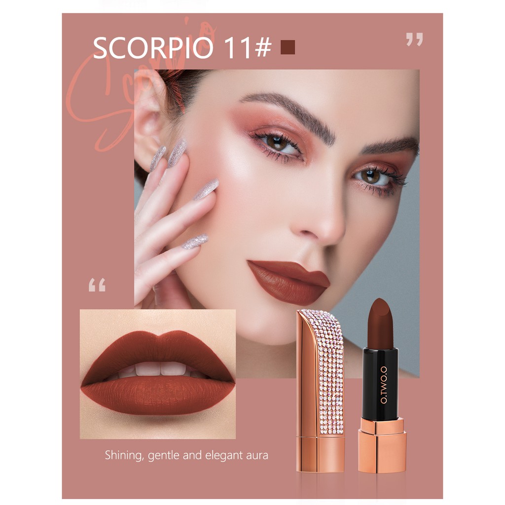 Set 3 son môi O.TWO.O màu lì lâu trôi không thấm nước thời trang 130g | BigBuy360 - bigbuy360.vn