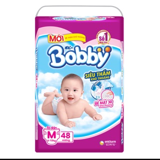Tã dán Bobby M/48M; L/42M; XL/38M; XXL/34M
