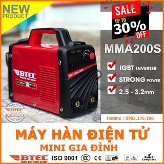 Máy hàn điện tử btec mma-200s chính hãng may han mini bền bỉ , bảo hành 12 tháng