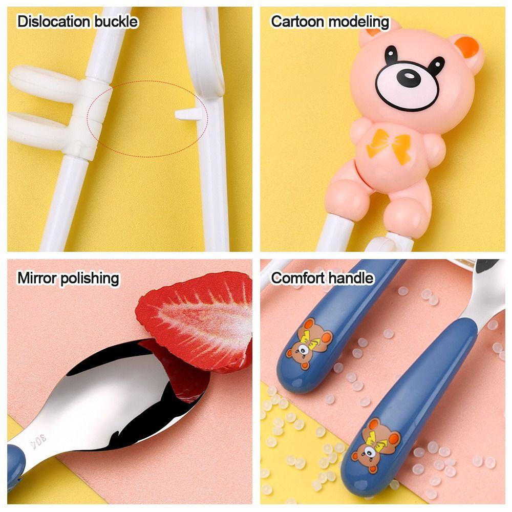 FAY Children Tableware Set Portable For Kids Food Eat Training Learning Chopsticks
