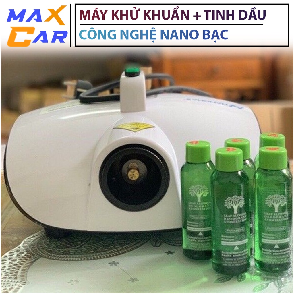 Máy khử mùi, diệt  khuẩn nano bạc cho xe hơi + tinh dầu khử khuẩn