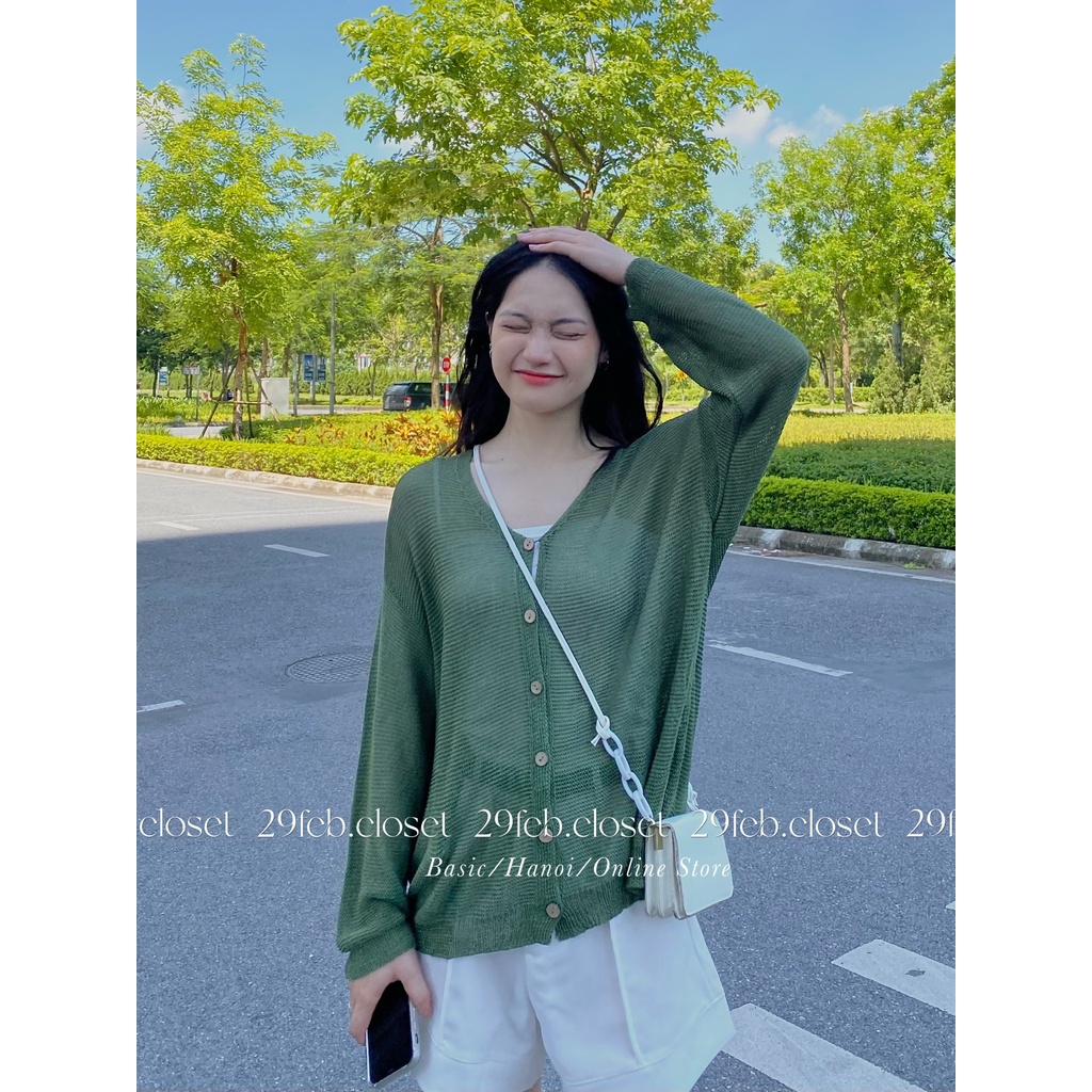 [Ảnh thật/Video] Áo khoác cardigan len móc dài tay - 29feb.closet - A92