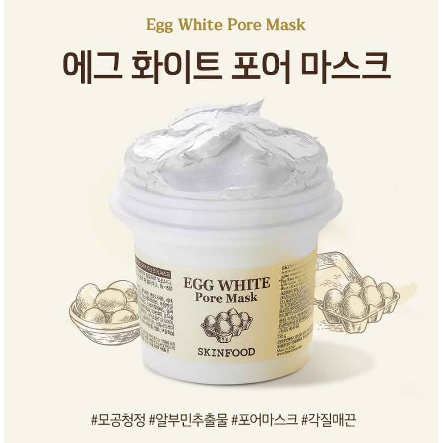 Mặt nạ lòng trắng trứng gà Skinfood 1957 Egg White Pore Mask