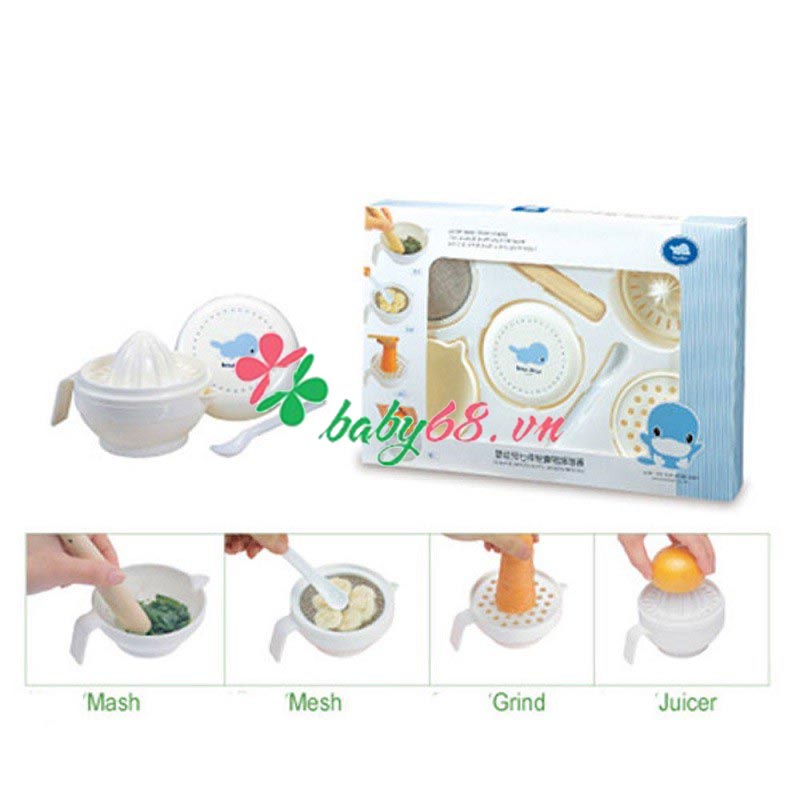 Bộ chế biến thức ăn cho bé 7 dụng cụ Kuku Ku5307