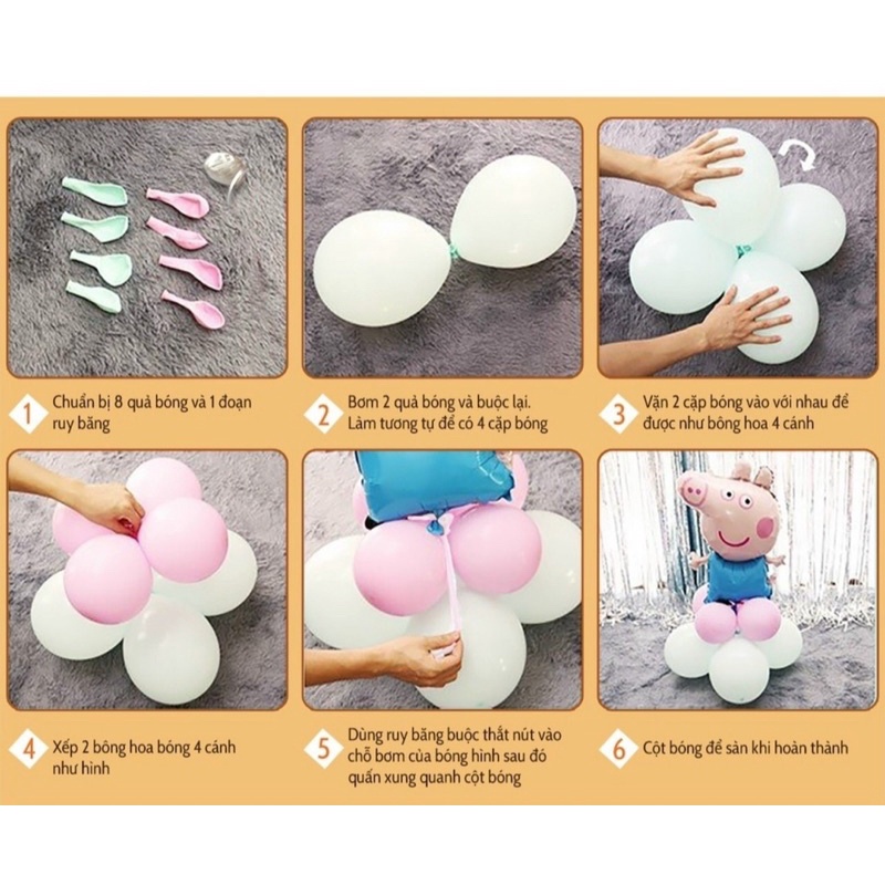 Set bóng trang trí sinh Nhật mẫu đầu ngựa pony siêu dễ thương mới nhất