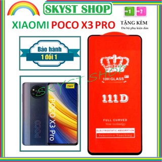 🔥SIÊU CHẤT🔥 Kính Cường Lực Xiaomi Poco X3 Pro- Full màn hình 111D và trong suốt – Độ cứng 10H – Độ trong suốt cực cao.