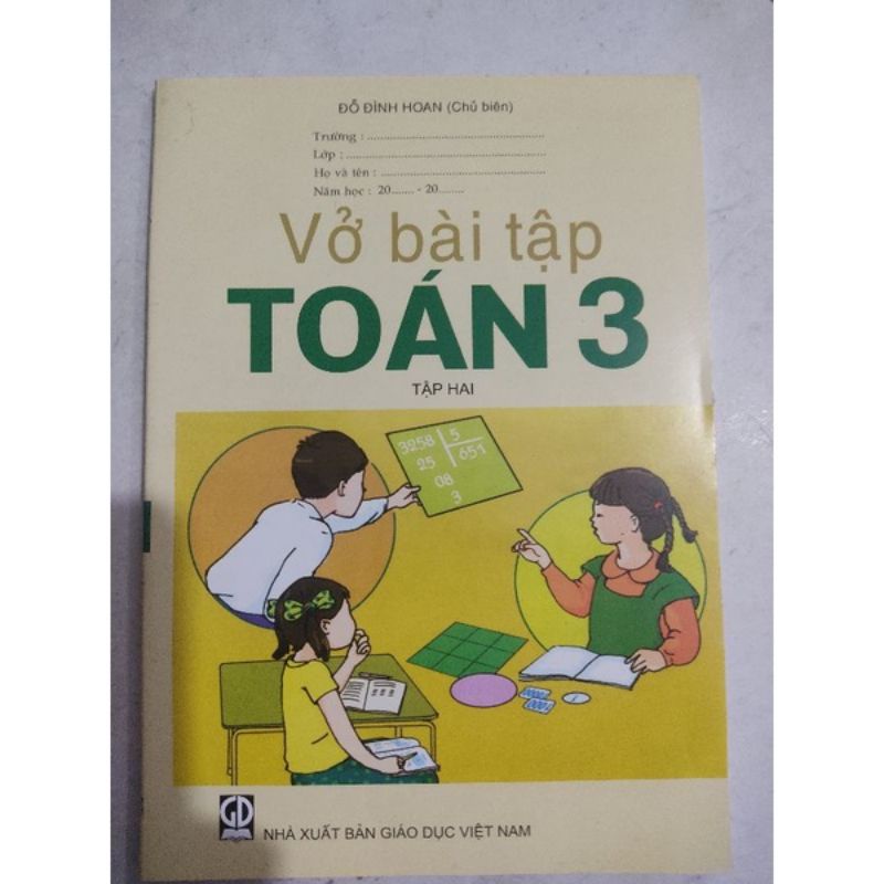 Vở bài tập toán 3 tập 2 + 2 cây bút hình