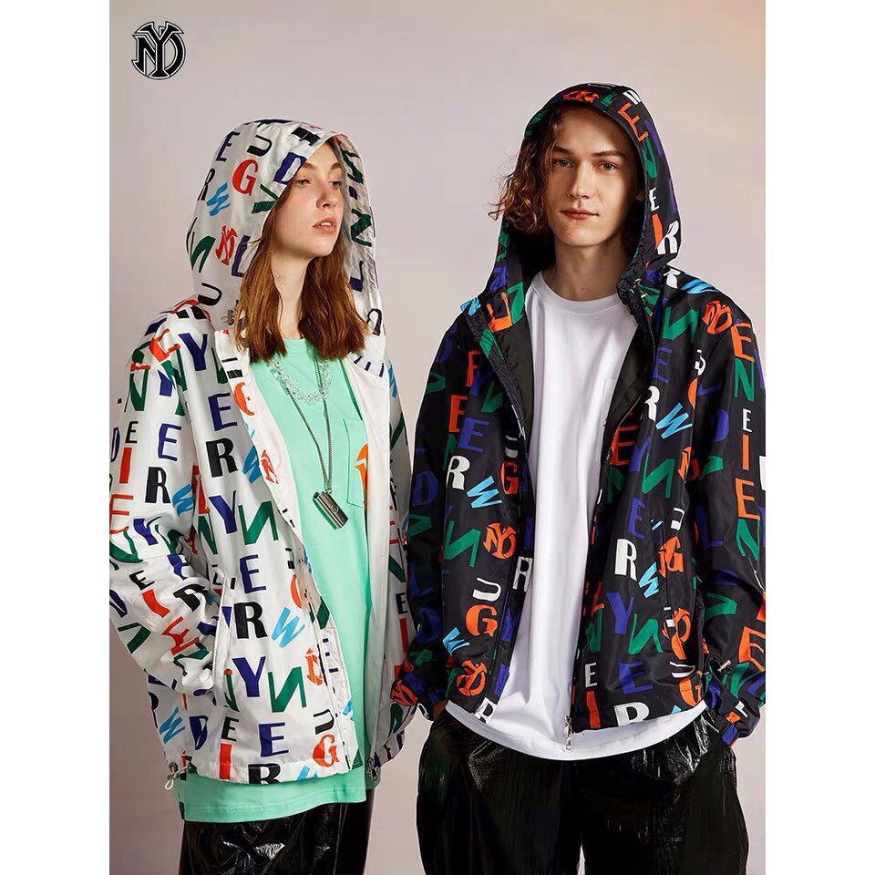 &lt; FREESHIP &gt; Áo khoác dù 3d 2 lớp lót dù vải đẹp hot trent, có túi trong