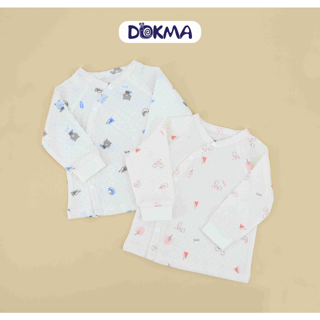 DA814 Áo cài lệch dài tay ss Dokma (NB-3M)