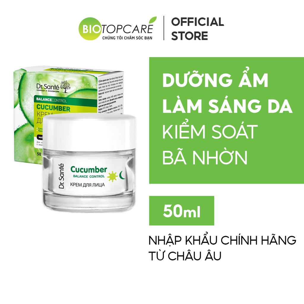 Kem dưỡng da giúp dưỡng ẩm và kiểm soát nhờn Dr. Santé Cucumber Balance Control 50ml - HSD 6/2023