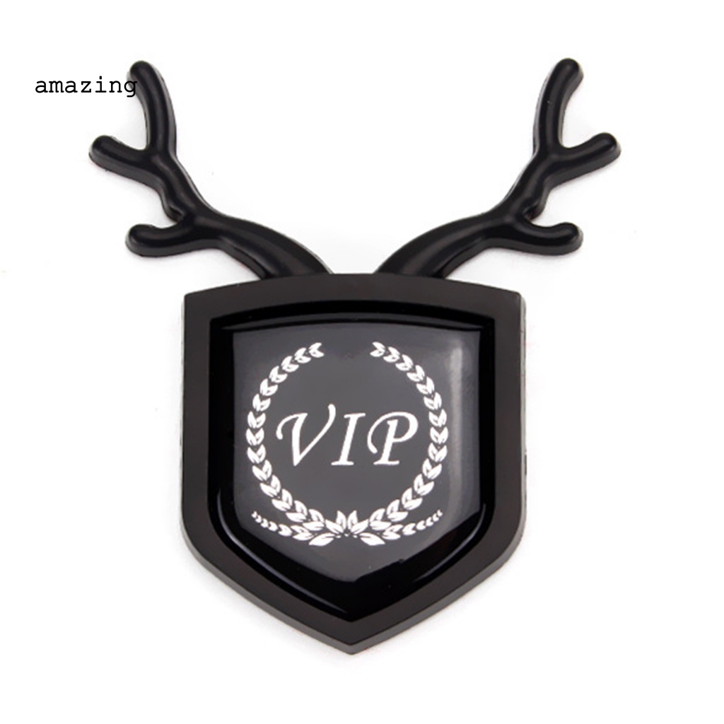 Sticker Logo 3D Hình Nai Sừng Tấm Dùng Để Trang Trí Xe Hơi