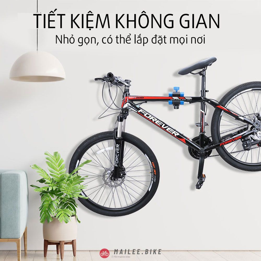 Móc Treo Xe Đạp Lên Tường Kẹp Khung Xe Đạp Chắc Chắn Bền Bỉ Tiết Kiệm Không Gian Chịu Tải Lớn Tránh Trầy Xước Xe