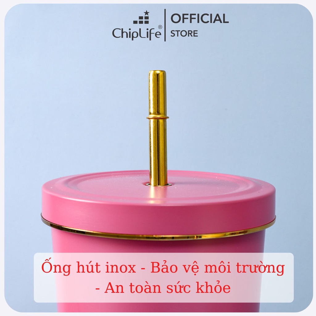 Ly Giữ Nhiệt ChipLife khắc tên theo yêu cầu LH500 INOX304 - Quà tặng sinh nhật, thuận tiện mang đi dung tích 500ml