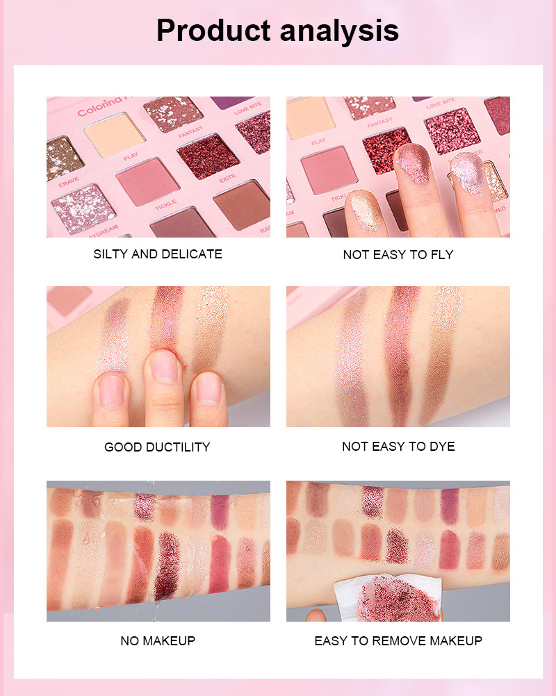 Bảng phấn mắt 18 màu lì và ánh nhũ kết hợp trang điểm kháng nước và lâu trôi
 | BigBuy360 - bigbuy360.vn