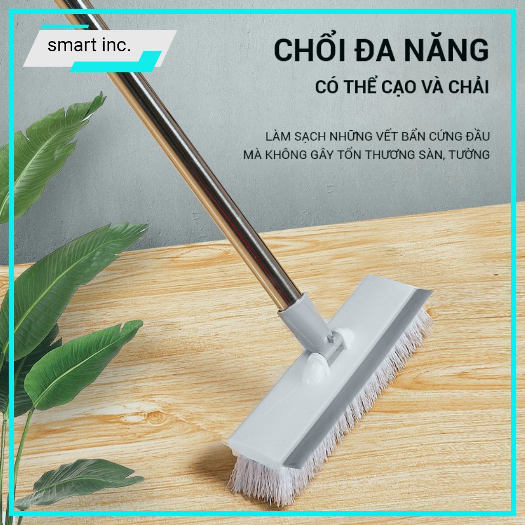 Chổi Cọ Sàn Gạt Nước Hai Đầu Tiện Lợi Đa Năng Vệ Sinh Nhà Tắm Toilet