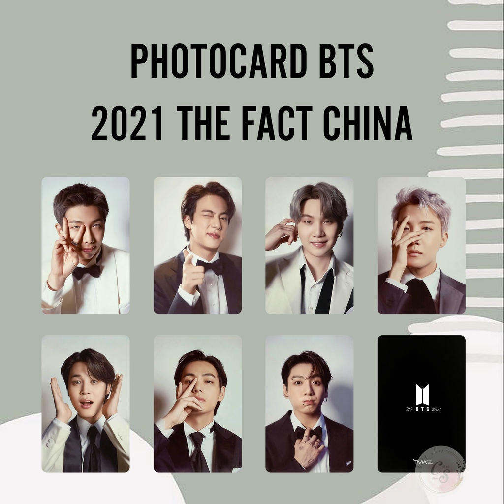 [ PHOTOCARD ] Thẻ Card Bo Góc Thành Viên BTS - 2021 THE FACT CHINA - Giấy C300 Cứng Cáp - Cán Sần Xịn [FANMADE]