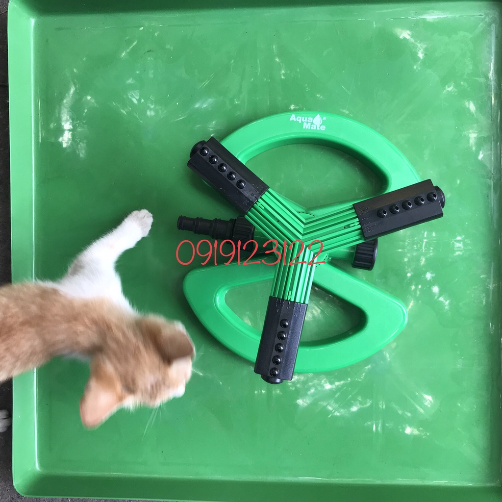 [hàng chính hãng] Béc tưới di động 3 cánh quay 360 độ Aquamate W-4100 tưới cỏ, tưới cây