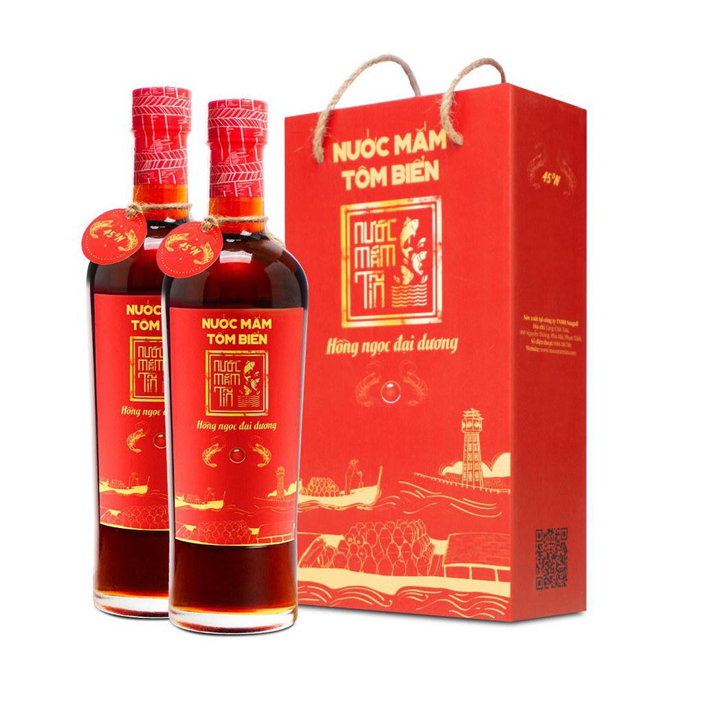 2 Chai Nước Mắm Tôm Biển độ đạm 45N tự nhiên - Nước Mắm Tĩn 500ml/chai Hồng Ngọc Đại Dương nguyên chất truyền thống sạch | BigBuy360 - bigbuy360.vn
