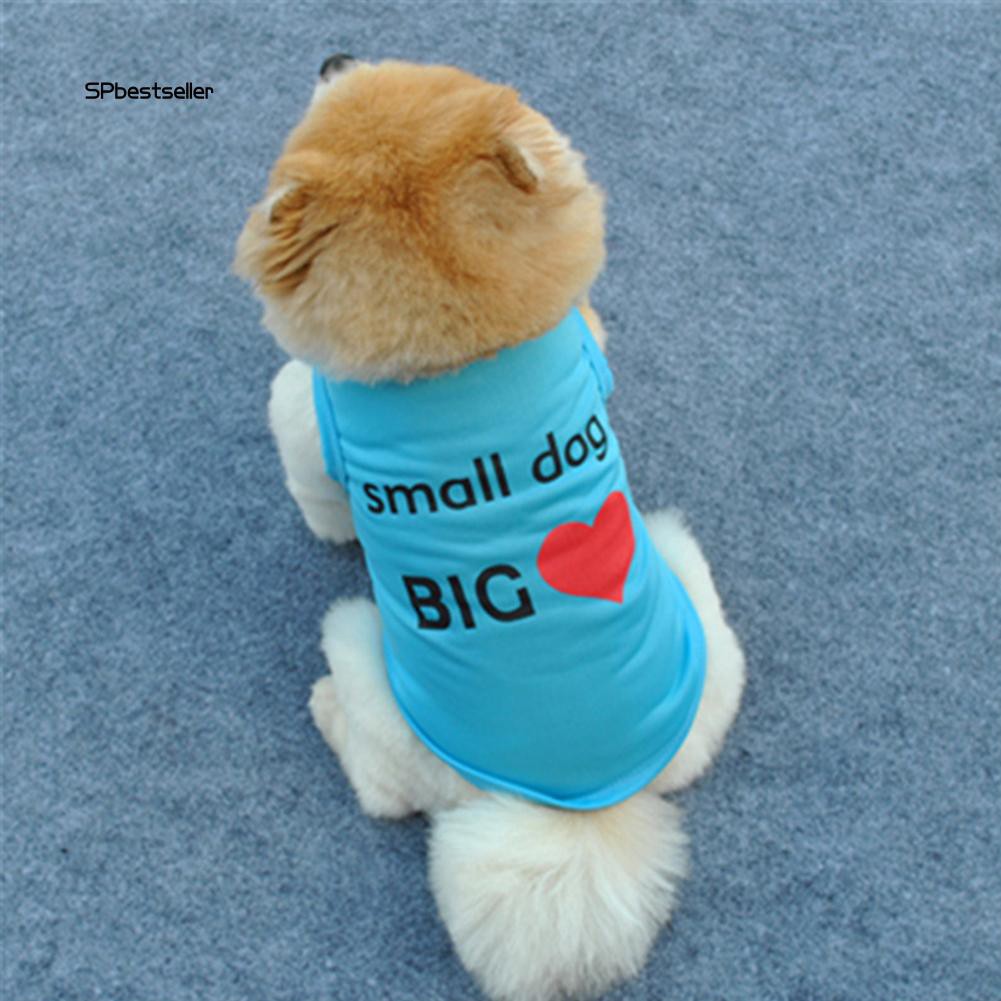 Áo thun in hình trái tim đáng yêu cho thú cưng