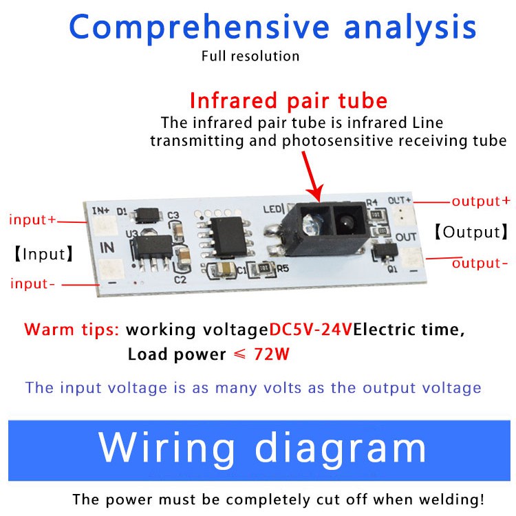 Mô Đun Cảm Biến Khoảng Cách 36W 3A Cho Nhà Thông Minh XK-GK-4010A
