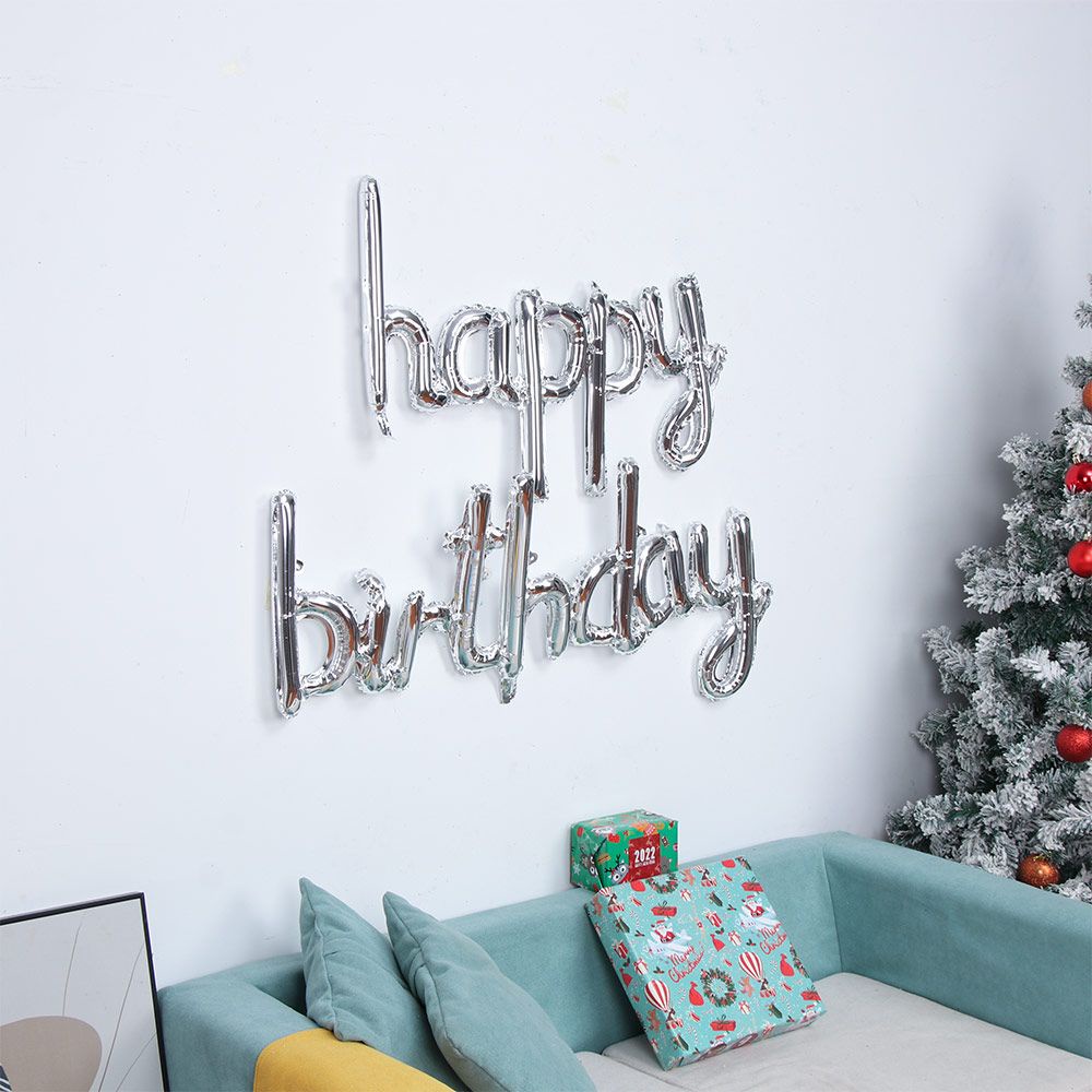 Bong Bóng Lá Nhôm Nhiều Màu 16 INCH Hình Chữ Cái Happy Birthday Nhiều Màu Sắc Trang Trí Tiệc Cưới Sinh Nhật