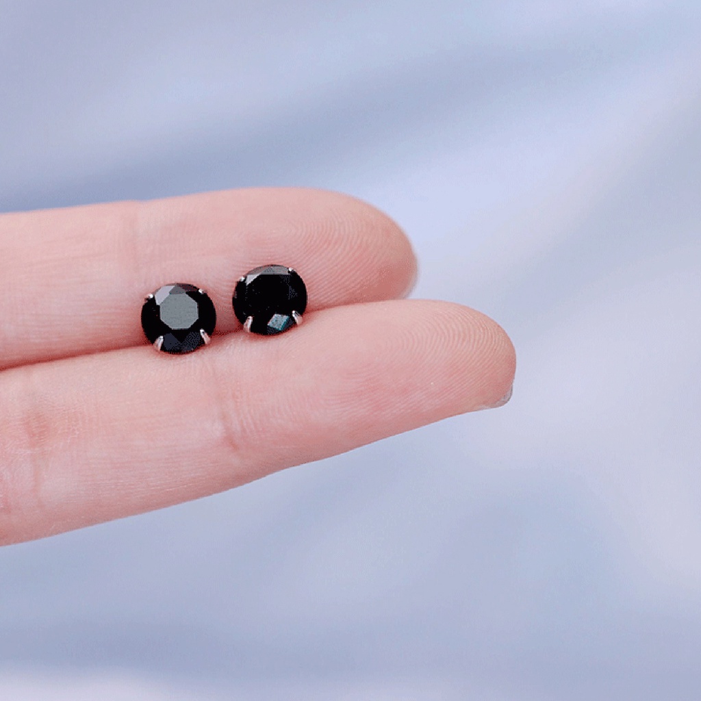 Đôi bông tai nam châm họa tiết đính kim cương thời trang cho nữ/nam