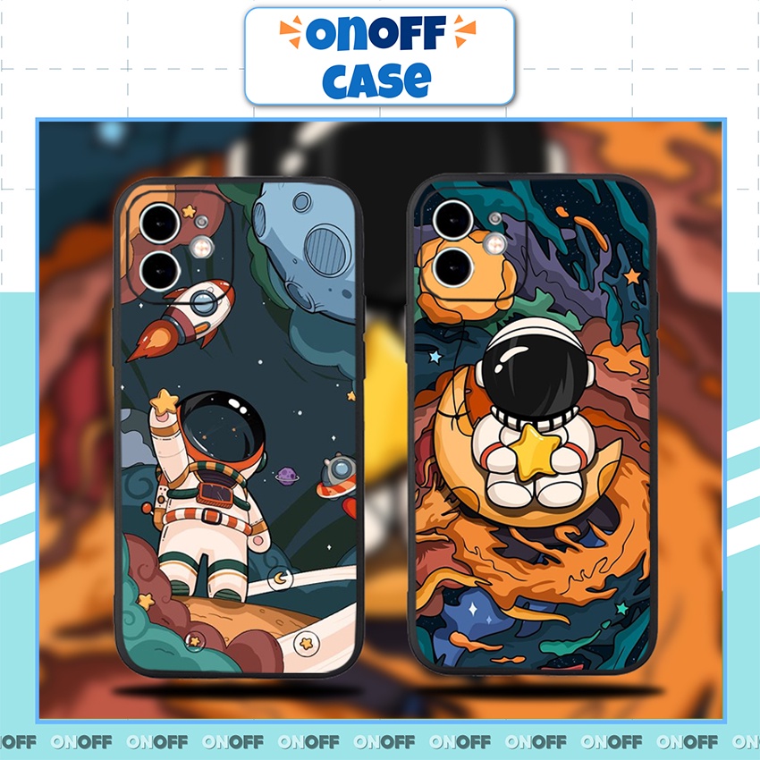 Ốp Lưng Iphone TPU Cạnh Vuông Phi Hành Gia - PG2, BVC Iph6/6plus/6s/6splus/7/7plus/8/8plus/x/xs/11/12/pro/13/promax