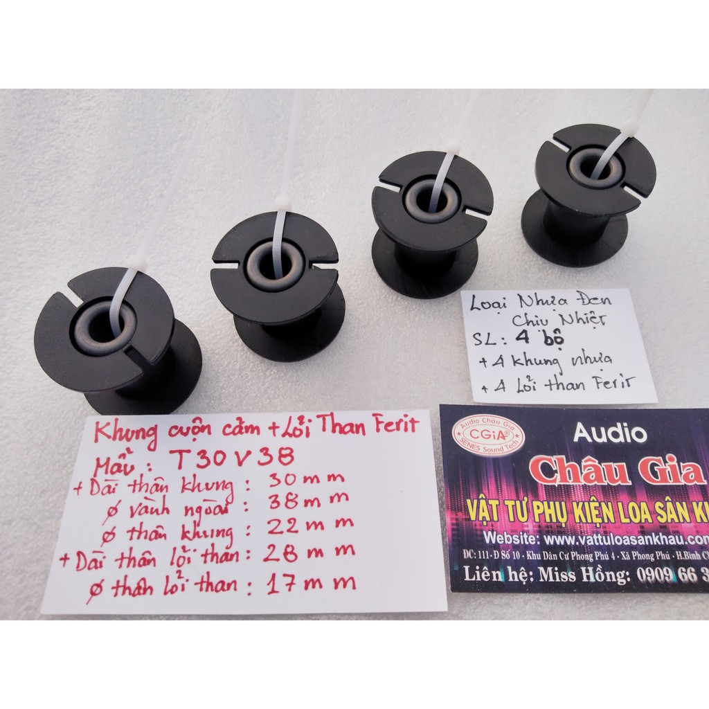 KHUNG CUỘN CẢM - LÕI NHỰA QUẤN CUỘN CẢM TRÒN 4 Bộ Audio Châu gia