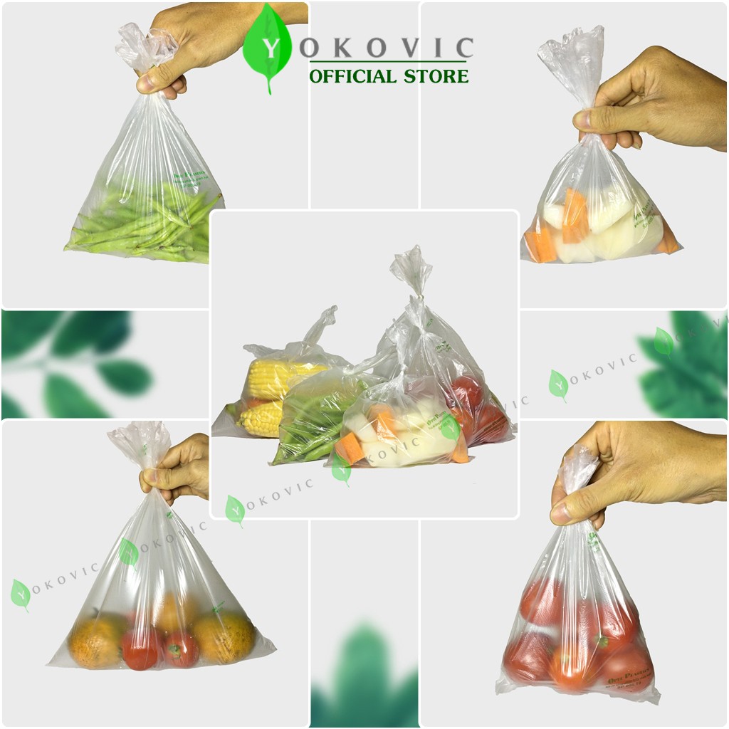 Cuộn túi đựng thực phẩm THÔNG MINH tự hủy (Combo 6 cuộn, 100 túi/ cuộn)  Eco Green Tặng 01 hộp găng tay 100 đôi.