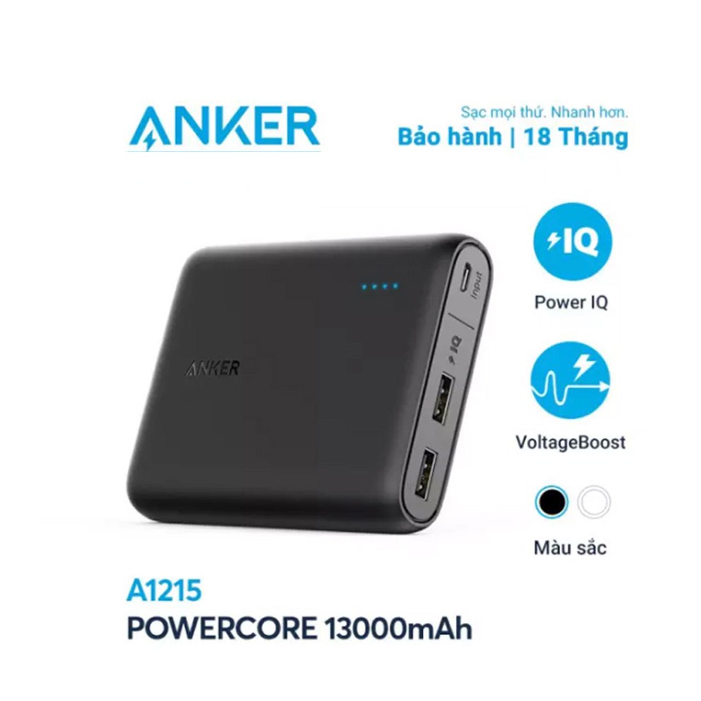 Pin Sạc Dự Phòng ANKER A1214 10400mAh A1215 13000mAh PowerCore 2 USB Sạc nhanh [Bảo hành 18 tháng]