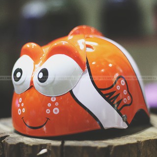 Nón Bảo Hiểm Cá Nemo Vàng Cam Sọc Trắng
