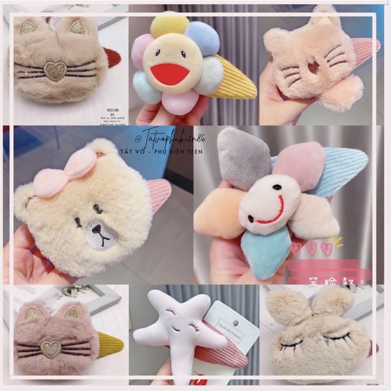 Cài tóc hình thú -dễ thương 🎀90 FREESHIP🎀Kẹp tóc hàn quốc -hình gấu bông to cute