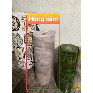 DECAL 1m x 60cm dán bếp tráng nhôm - đá hoa cương hồng xám