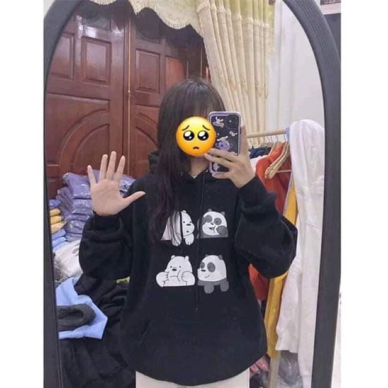 Áo nỉ hoodnie con gấu siêu cute siêu ấm HANA360