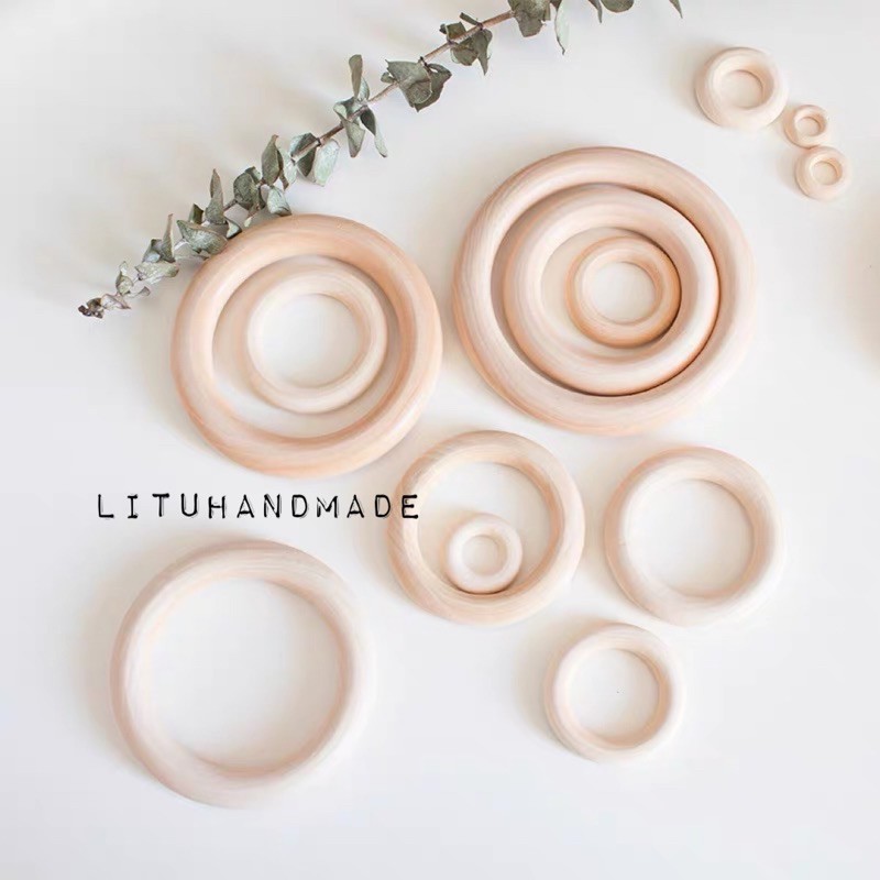 Lục Lạc Vòng Gỗ Sồi Làm Đồ Chơi Cho Bé | 70mm