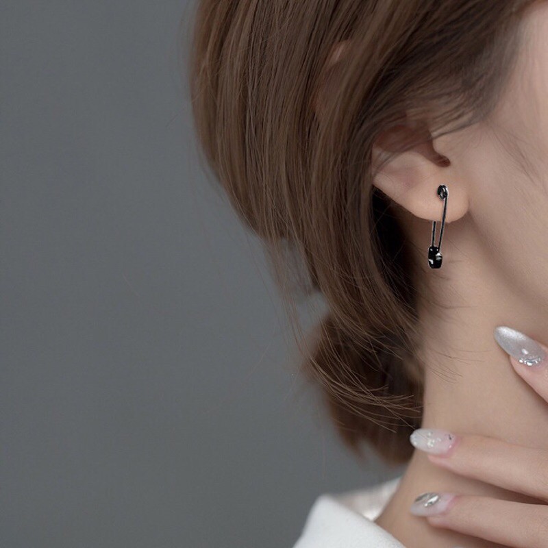 khuyên tai bạc hình kim băng cá tính BLING BLING- ORDER