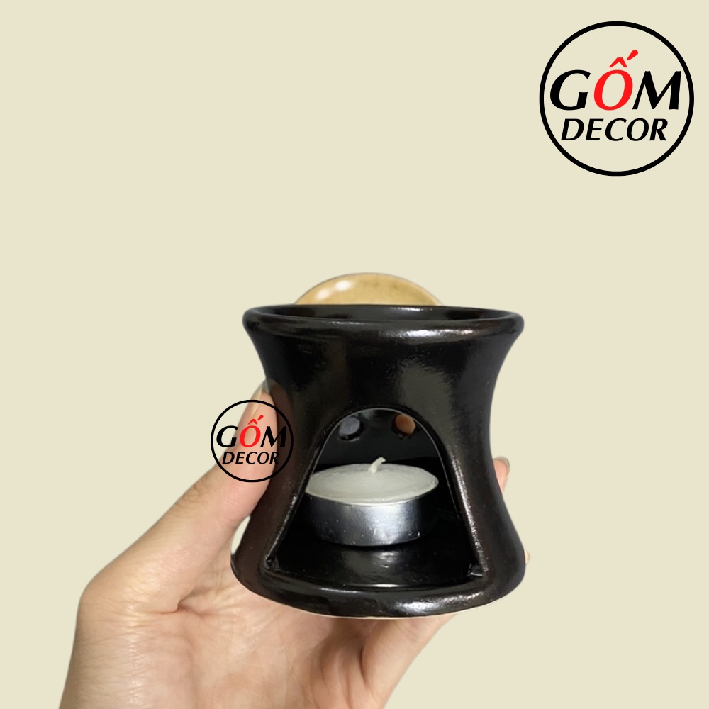 Bộ bếp tách đun hâm nóng cà phê bằng sứ, Bát Tràng chính hãng