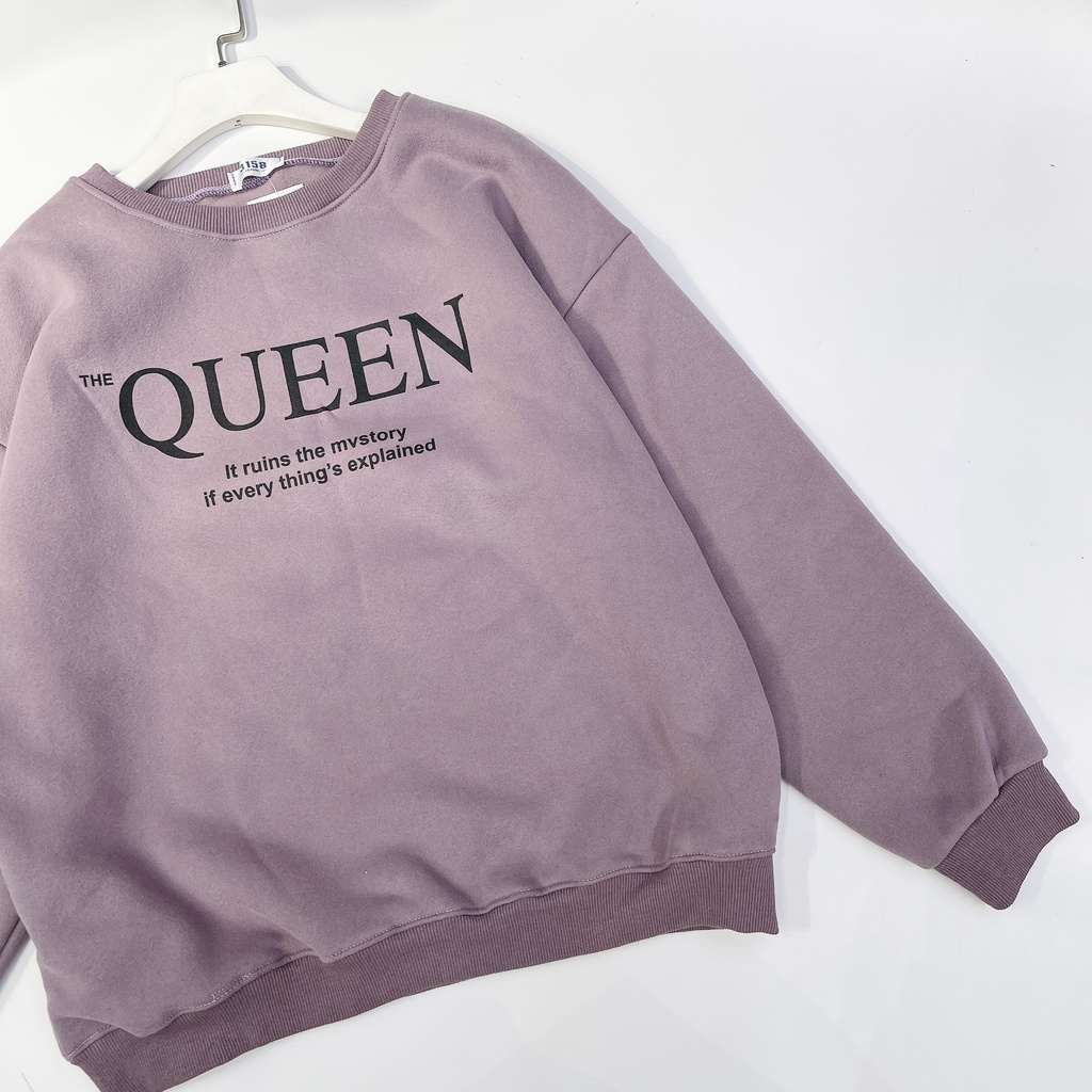 [Mã SKAMLTSM11 giảm 10% đơn 99K] Áo nỉ bông ép Oversize in chữ dáng rộng 1518 IMES SHOP