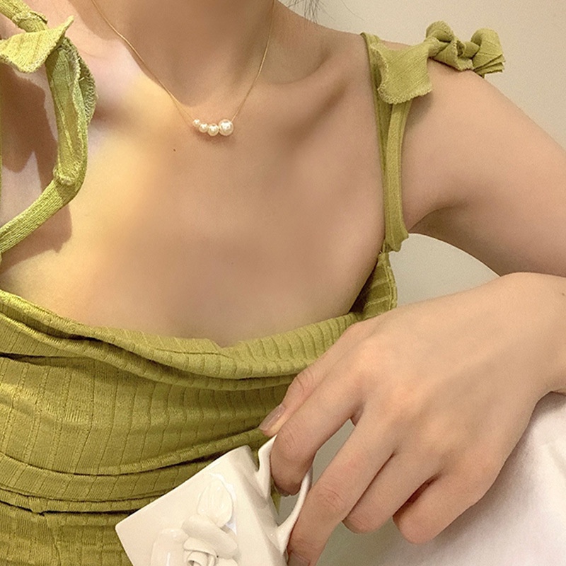 Vòng cổ Mạ Vàng 14K Đính Ngọc Trai Nhân Tạo Thời Trang