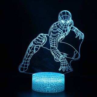 Đèn led 3d spider man - đèn ngủ 3d led