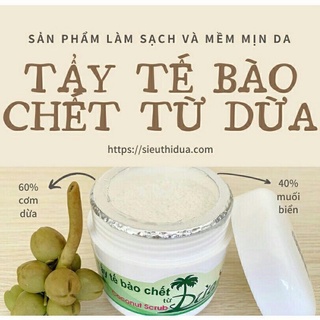 Tẩy tế bào chết từ cơm dừa và muối biển Cửu Long