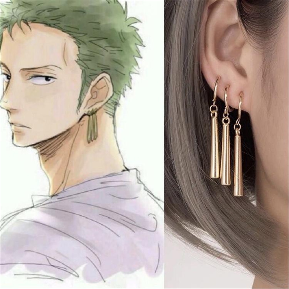 Bộ 3 Khuyên Tai Hình Roronoa Zoro Thời Trang