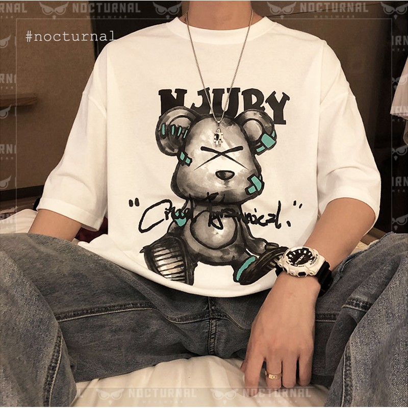 Áo Thun Tay Lỡ Nocturnal Jury Mouse Phông Nam Nữ Cặp Đôi Unisex Phong cách Dạo Phố Sài Gòn Ulzzang 2021 màu Đen & Trắng | BigBuy360 - bigbuy360.vn