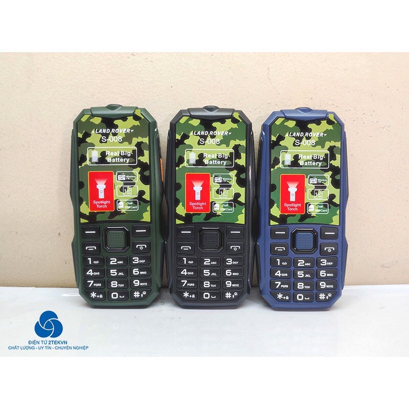 Điện thoại 2 sim Land rover S-008 loa to, pin trâu, hỗ trợ chức năng ghi âm cuộc gọi-Bảo hành 1 năm