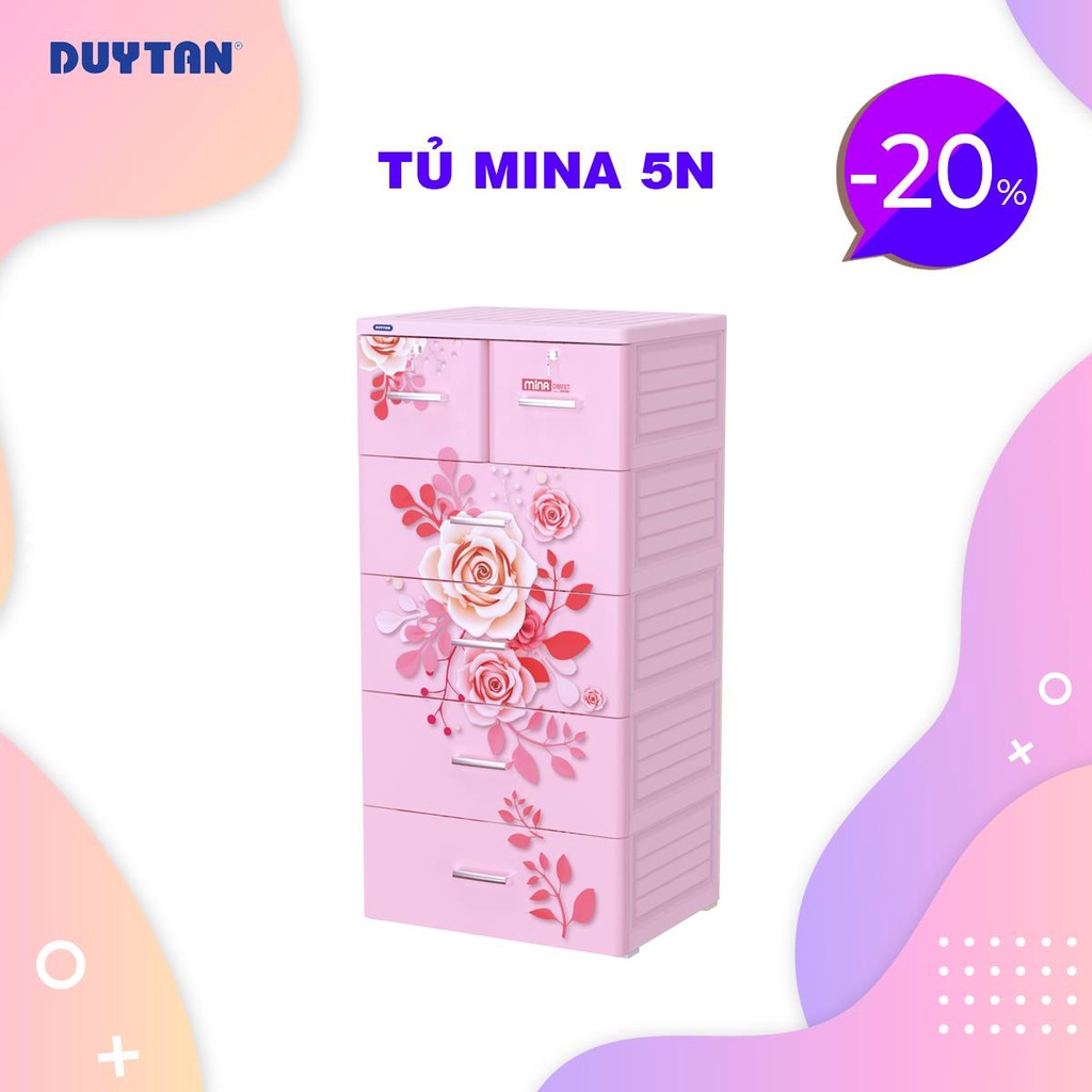 TỦ NHỰA DUY TÂN MINA HỒNG HOA 2021