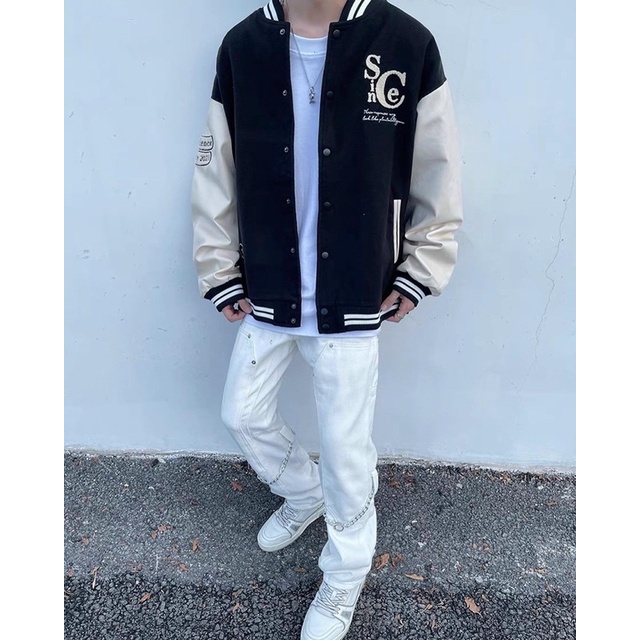 ÁO BOMBER KAKI THÊU NEW PLANT FORM UNISEX NAM NỮ (hình chụp thật)