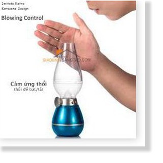 Đèn Dầu cảm ứng Điện Tử LED Thổi Tắt khi bật (GIAO mÀU NGẪU NHIÊN)