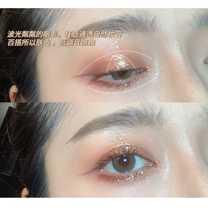 Maffick Bảng Phấn Mắt Bốn Màu nude / Cà Phê / Sữa / Ánh Ngọc Trai Nhỏ Gọn Dành Cho Nữ Sinh